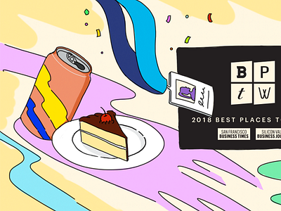 HelloSign in Best Places to Work 2018 color fun hellosign illustration line art office