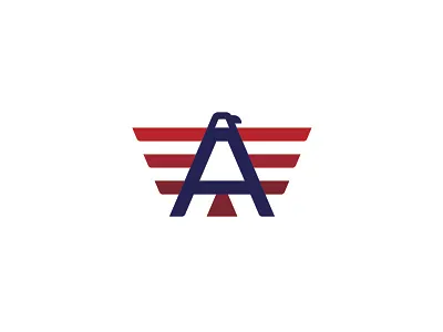 American a american bald eagle flag icon logo stripes
