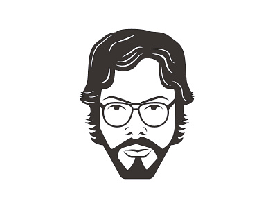 Profesor casa de papel branding icon identy illustración illustrator photoshop