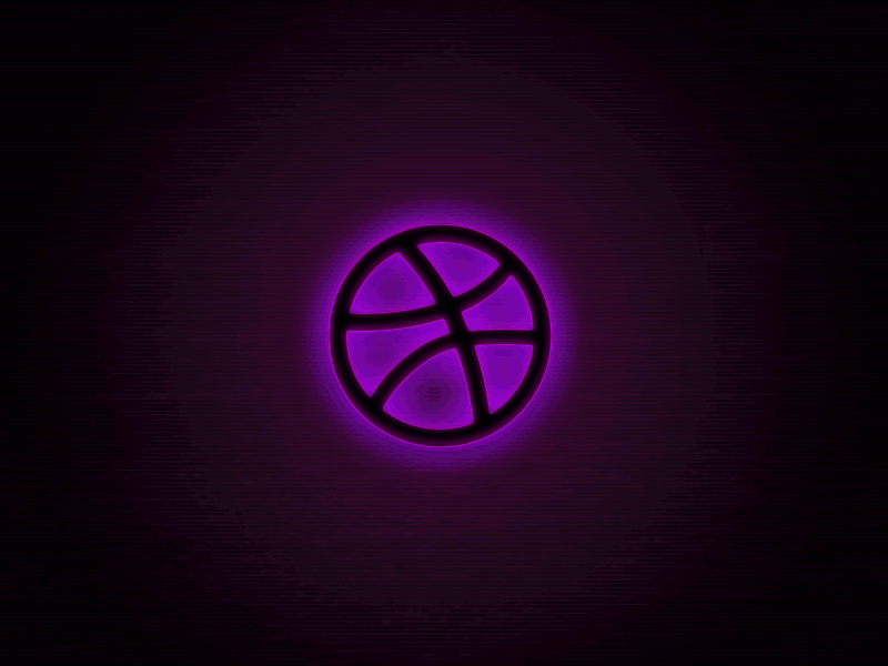 Dribbble Hello deput first shot glitch hello neon