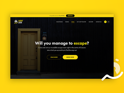 Lucky Lock - Website intro escape room lock lucky lucky lock room web design webdesign website