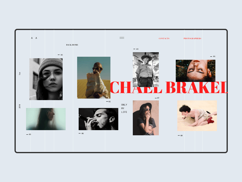 A A clean color design minimal photo ui ux web webdesign