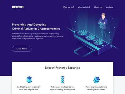 Decentralized Cryptocurrency Security Website Landing Page altcoin bitcoin bitkoin blockchain contribution cryptocurrency ergonized ethereum ico token ui ux web design