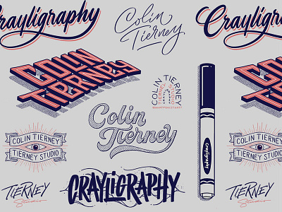 Colin Tierney / Crayligraphy Custom Lettering branding design hand lettering lettering podcast procreate sketch