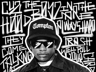 Hip Hop Legends: Eazy E graffiti hip hop rap spray paint street type