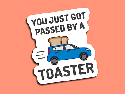 Toaster car illustration kia soul sticker toaster vector