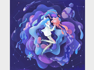 Space abstract illustration space zutto