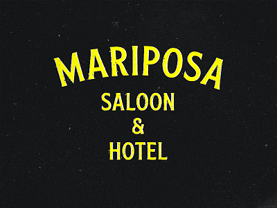 Mariposa Saloon & Hotel font hbo lettering slasheur texture type typography westworld