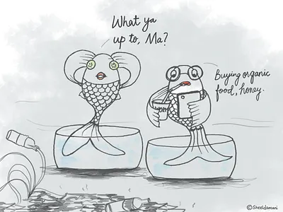 Humans of Water comic illustration perspectives satire snippets