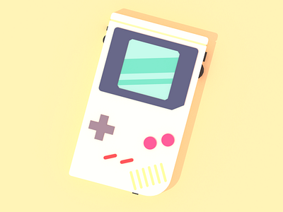 Game Boy game boy gameboy gif low poly lowpoly mario nintendo