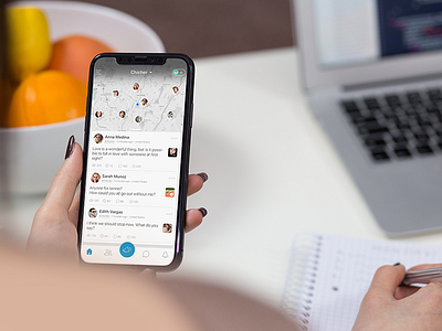 Chicher - Meet People Nearby chicher dribbble gunno invite ios music app redesign thank you ui app ui design uiux weeds brand