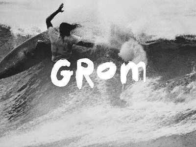 Grom art direction branding lettering logo logotype sports surfing typography