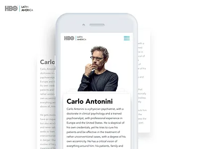 Bio page - HBO Latam director hbo latam movies news press responsive series ui ux