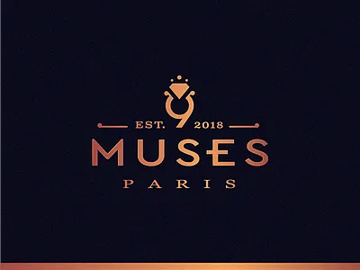 9 MUSES Paris (JEWELRY) 9 diamond stone store boutique shop shopping gold paris rome jewellery luxury ring jewelry company business logo class brand branding muses grece mitology wedding business shop
