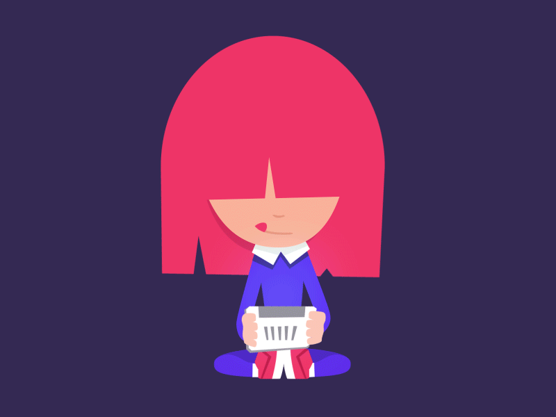 Game on little girl! 2d animation character animation game girl video videogame