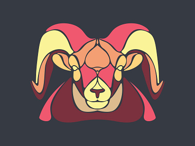 Ram - Vector Illustration animal animal illustration farm animal illustration ram sheep symmetrical vector