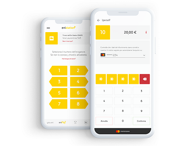 Payment car eni gas oil payment pin self station