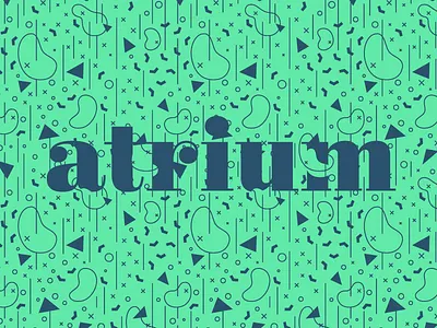 Atrium abstract blobs geometric linear memphis pattern seamless