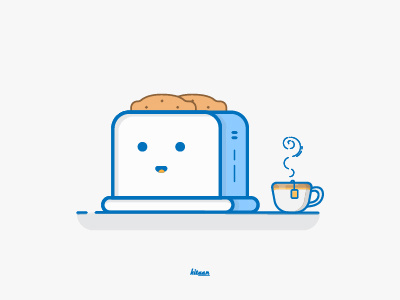 Bread and Tea bread design graphic icon illustration minimalist tea ui ux