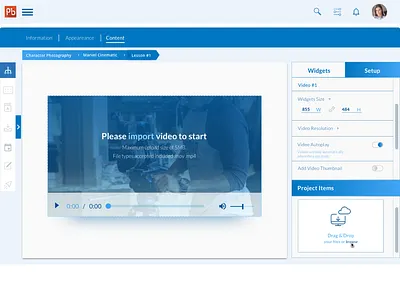 SaaS platform for online courses - Video Widget design saas ui design user interface ux design widgets