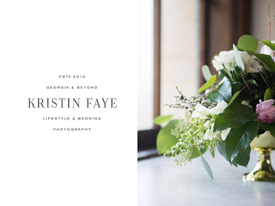 Kristin Faye Photography Secondary Logo branding georgia photographer icon logo photographer portrait photographer serif serif logo swoone watermark wedding photographer