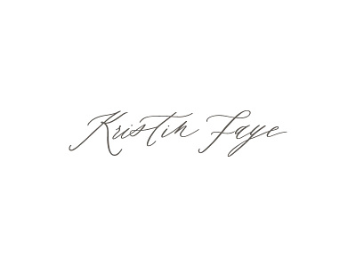 Kristin Faye Photography Logo branding georgia photographer handdrawn script icon logo photographer portrait photographer script script logo swoone watermark wedding photographer