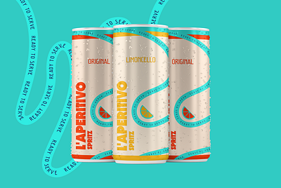 L'APERITIVO - Premium Italian Spritz beverage design brand design branding cans drinks design identity design packaging