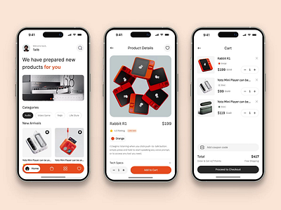 Next-Gen UI for Electronics E-Commerce App modern electronic products next gen ux for ecommerce