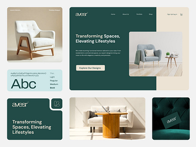 Interior UI/UX & Branding brand brand identity branding interior landing page logo olynex ui uiux ux visual identity