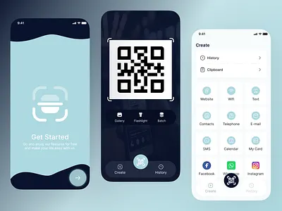 QR Scanner App UI Design multi format scanner