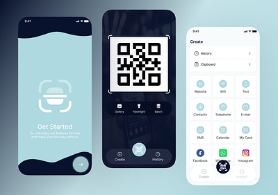 QR Scanner App UI Design multi format scanner