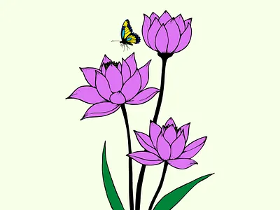 A butterfly on purple flowers abstractart art artdirection conceptart creative design designdaily designer digitalart dribbble graphic design graphicdesigner illustration illustrator minimaldesign moderndesign photoshop photoshopart vector visualdesign