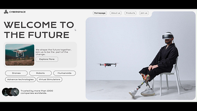 Futuristic UI/UX Design creative design figma figma design ui website design