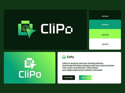 CliPo logo design app icone badge badge logo blackchin logo branding business logo click logo creative logo design graphic design icone illustration logo point logo target logo timeless logo ui unique logo website logo