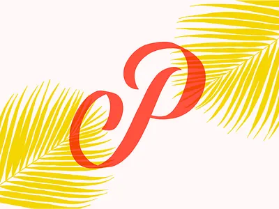 P // 36 Days of Type brush lettering brush script lettering p palms script tropical