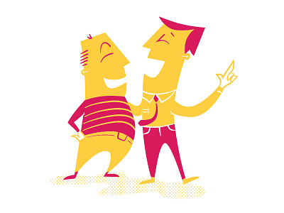 Two horrible people evil illustration laugh people