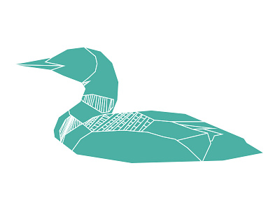 Loon adobe illustrator animal geometric illustration illustrator line lines loon one color