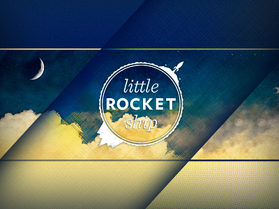 A Little Rocket Makes A Big Bang identity logo rocket rocket ship space space ship stars