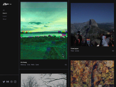 Zajno Grid Experiment animation app community digital experiment glitch graphic grid transitions ui web zajno