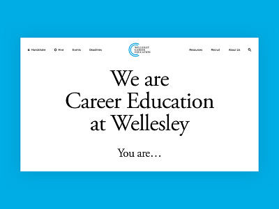 Wellesley Career Education work in progress clean college educational web white