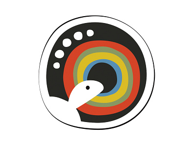 Turtles all the way down circle design illustration logos turtles