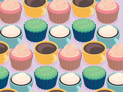 Cup Of Coffee Cup Of Cake cake coffee cup hanna lisowska of pastel pattern