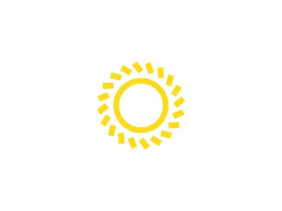 Sun circle geometric round sky space star summer sun warm yellow
