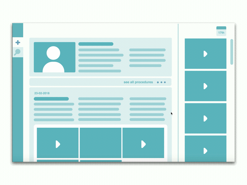 Mockup of a Library screen design library mockup principle principleapp screen user interface user profile ux video platform wip wireframes work in progress