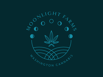 Moonlight Farms Logo 420 brand cannabis identity illustration logo sketchapp typography vector