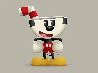 Cupmouse cuphead disney jerrod maruyama jmaruyama mickey mouse quickie mickey