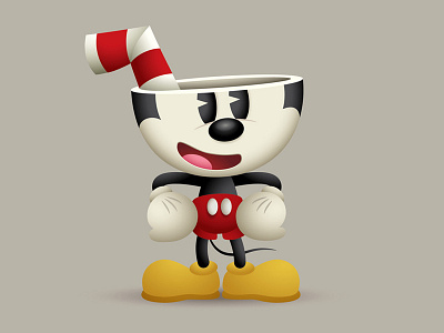 Cupmouse cuphead disney jerrod maruyama jmaruyama mickey mouse quickie mickey