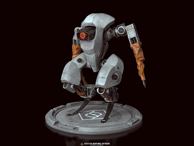 Droid 3d concept conceptart conceptdesign hristian shyne style