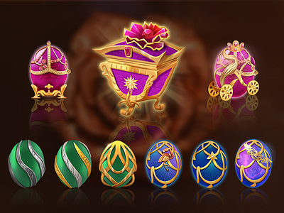 ICON DESIGN crystal egg gorgeous icon medal metal ui 写实图标 勋章