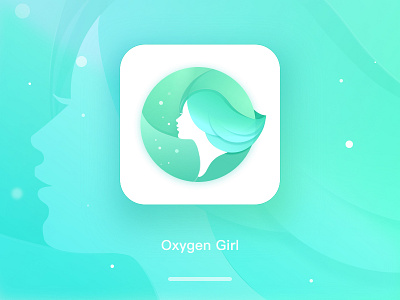 Oxygengirl Icon clean girl green icon logo oxygen